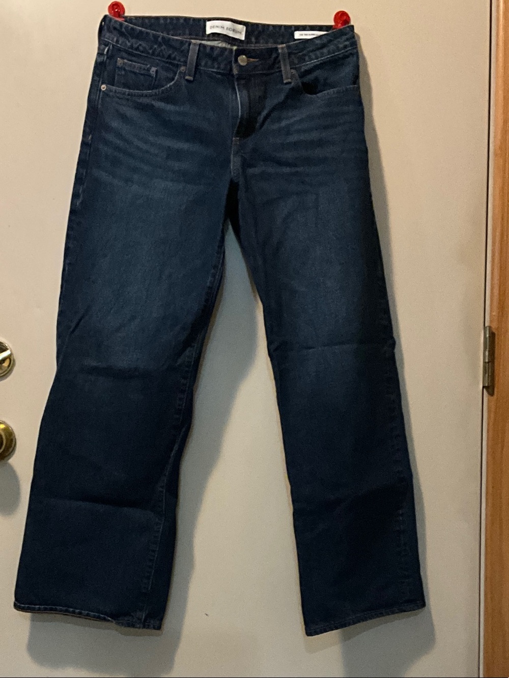 Denim Forum Women’s 90’s Super Low Rise Jeans in Dark Blue